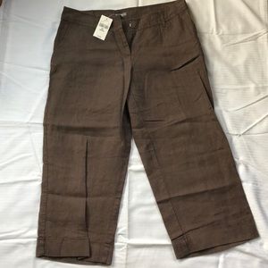 NWT JJill 100% linen capris
